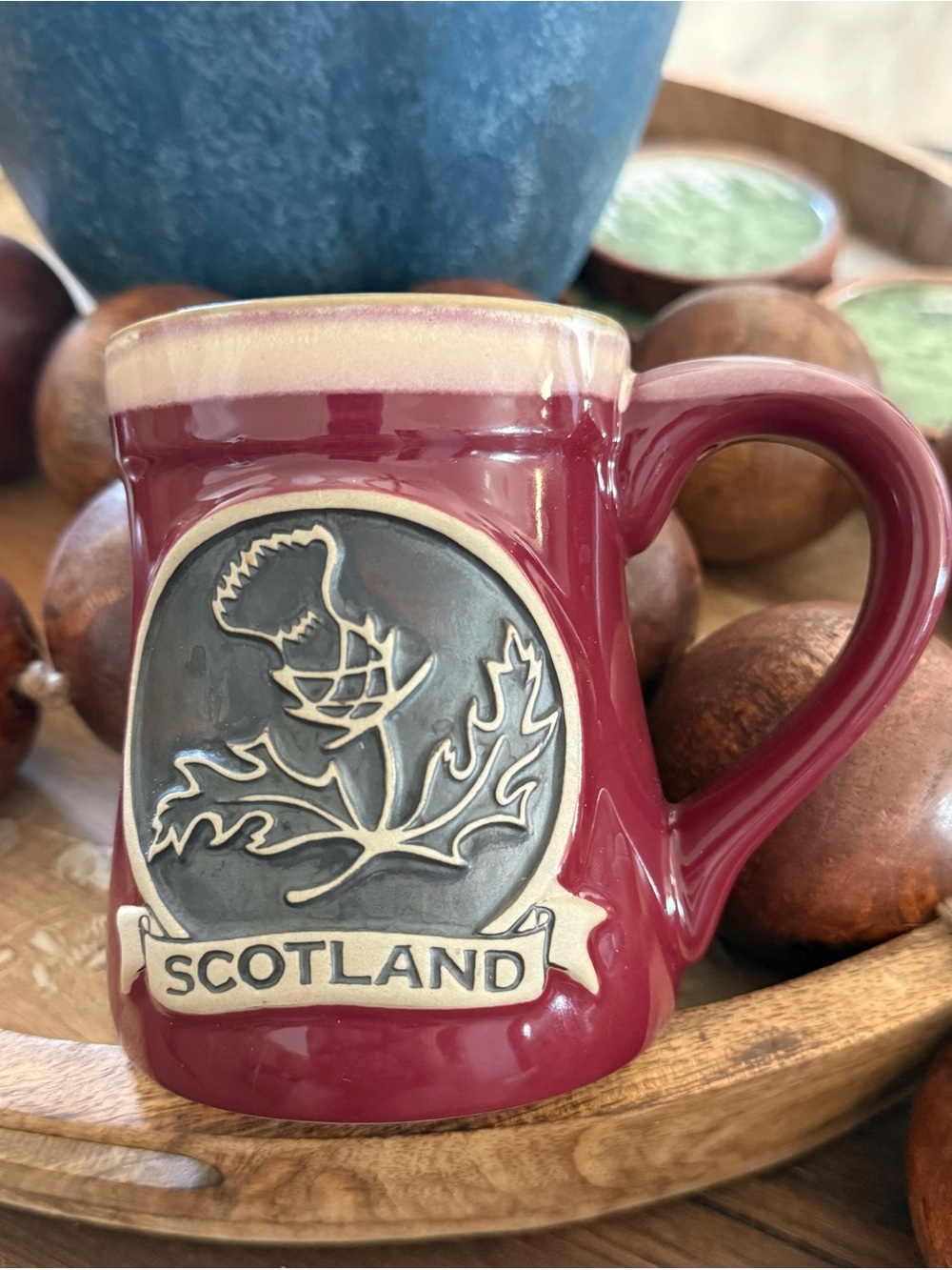 Scotland Thistle Stoneware Mug Coffee Beer Cup 16.9 Oz 500 ml Glen Appin Pottery